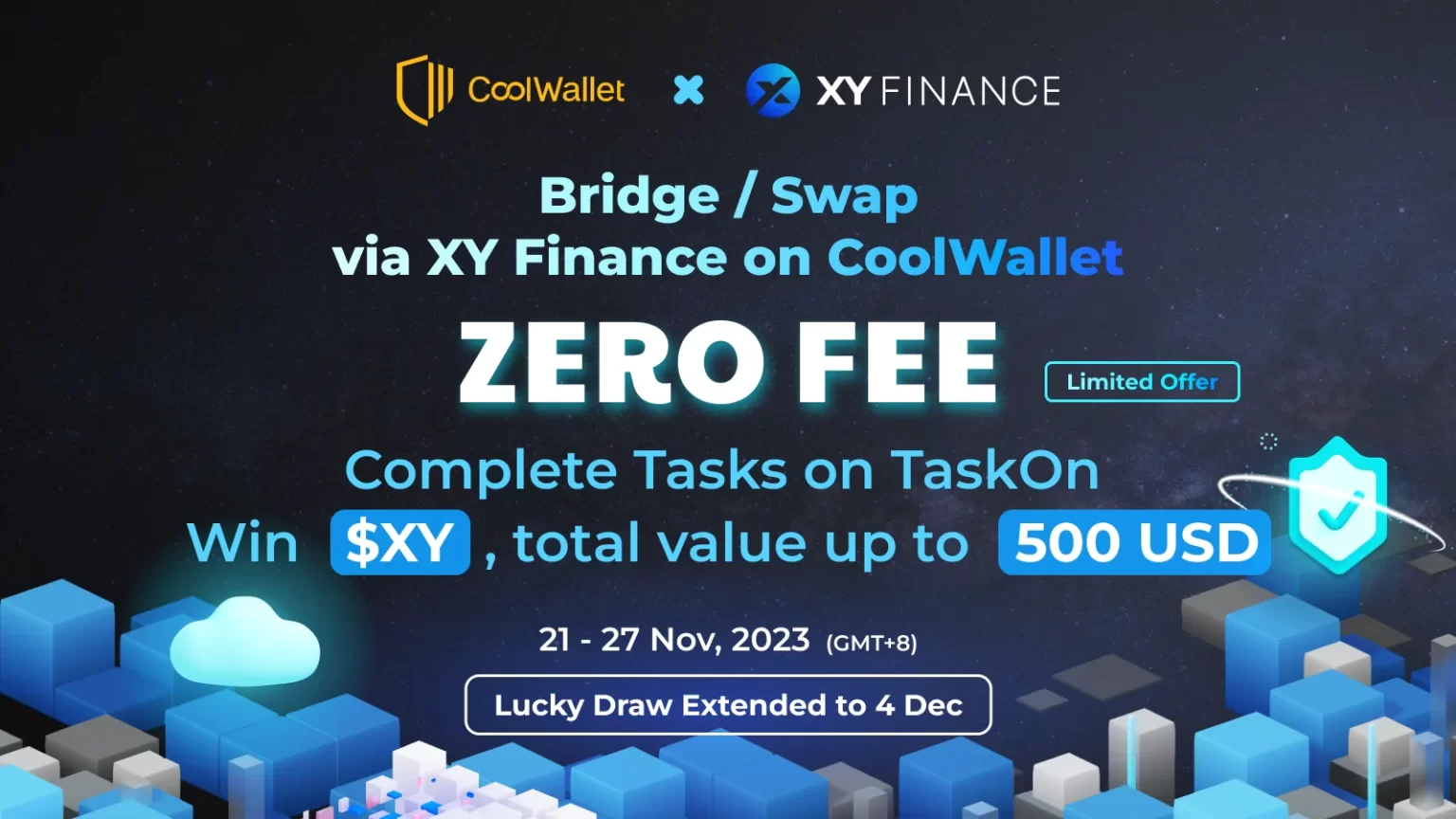 CoolWallet Adds Bridge Swap Feature From XY Finance